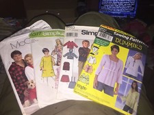 Lot of four vintage clothes patterns three simplicity 1 Mccalls