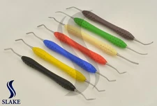 Dental Composite Tooth Filling Instruments SILICONE HANDLE 7 Pcs Set CE