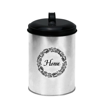 Galvanized Metal Storage Containers with Lids for Tea, Coffee, Sugar and More