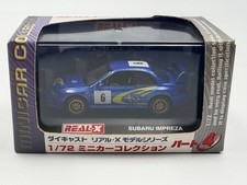 Real-X Diecast Subaru Impreza Rally Car, Blue, 1:72, NIB