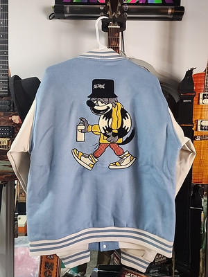 Twenty Six Red Retro Cat Varsity Jacket Sz XL Hard To Find 26 Red Coat