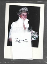 Original hand signed card by Princess Diana
