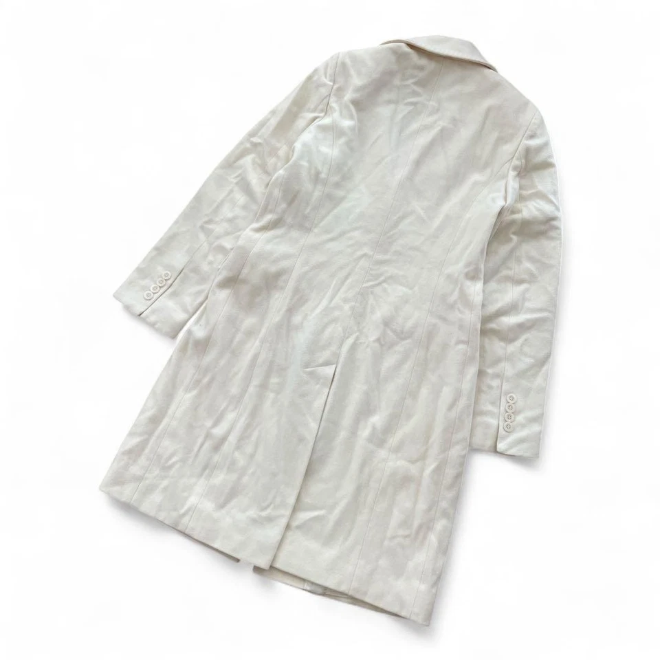 Abrigo Chester BARNEYS NEWYORK Loro Piana Lana Blanco Largo Talla 38 Foto 2 de 4