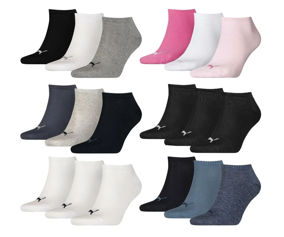 PUMA Sneaker Socken Unsichtbar Trainer Low Cut Baumwoll-Mix Unisex (3 Paar) - Bild 1 von 1