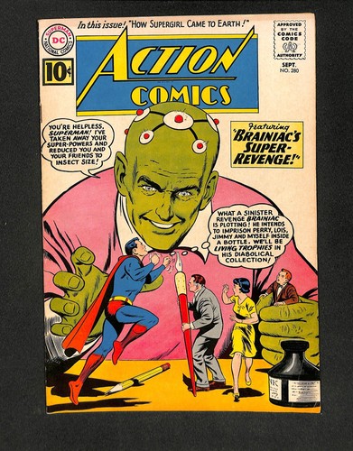 Action Comics #280 Curt Swan/Stan Kaye Brainiac Cover! DC Comics 1961