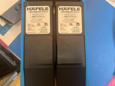 #ad Two Hafele 833.02.913 12VDC 100 Watt Transformers $79.00