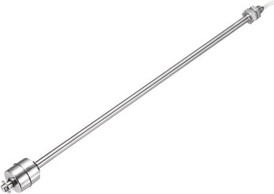 Stainless Steel Float Switch 300mm Rod 110V DC 0.5A Vertical M10 Thread Water