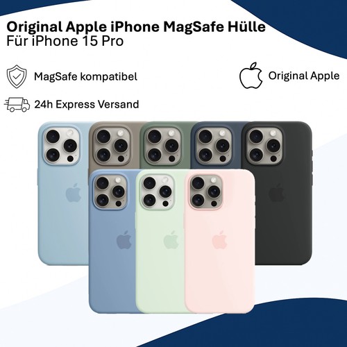 Original Apple Iphone 15 Pro MagSafe Silikon Hülle NEU Silicon Case Soft Black