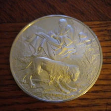 Art Sterling Silver Medal Rembrandt "Saint Gerome Reading 1634 "