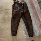 Air Ministry WWII Leather Flying Trousers With Braces