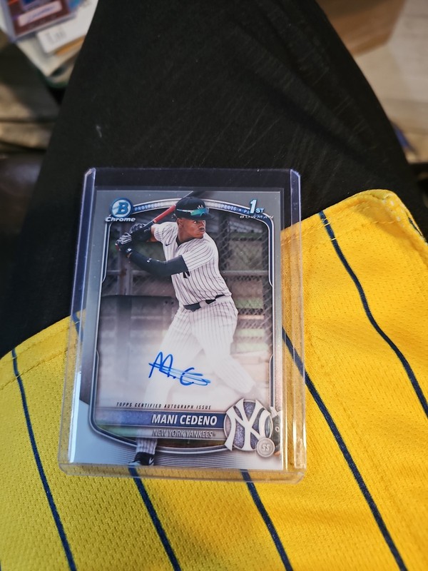 2025 Bowman Chrome Prospects Mani Cedeno Auto RC #CPA-MCE New York Yankees