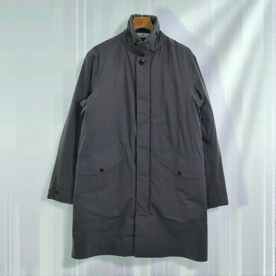 Cappotto Stone Island Uomo Blu Grigio Taglia L Abbigliamento Vintage #EG AEA