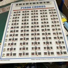 Walrus Productions 2523 8.5"x11" Laminated Piano Chord Chart