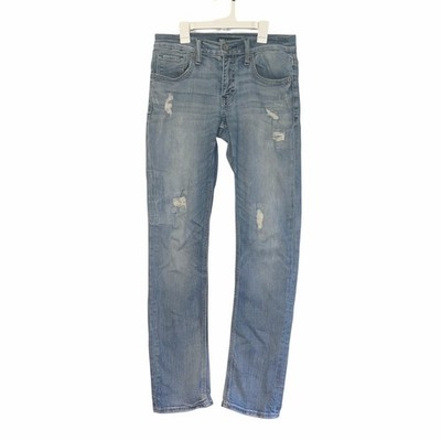 BKE Jake Straight Mens Light Wash Distressed Jeans Size 29 x 34