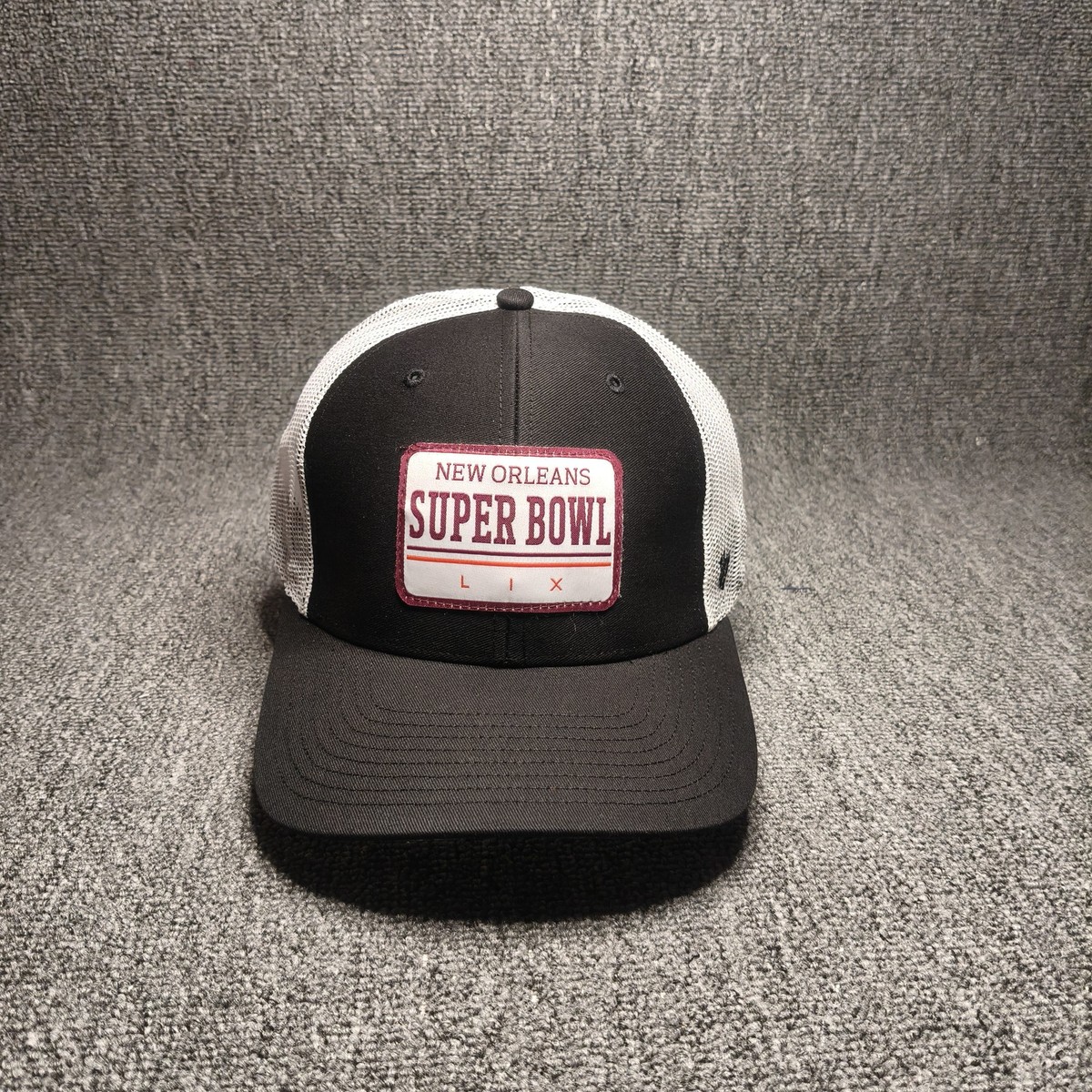 '47 Brand New Orleans Super Bowl LIX Trucker Snapback Black White One Size