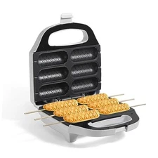 Corn Dog Waffle Maker, Hot Dog Waffle Machine with Non-stick Corn Dog Maker