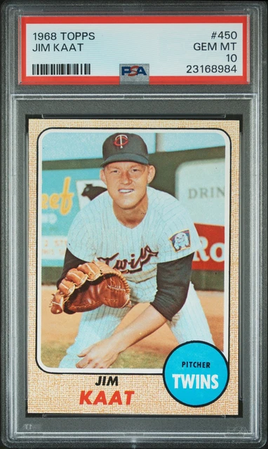 1968 TOPPS #450 JIM KAAT PSA 10
