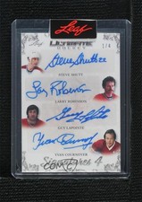 2023 Leaf Ultimate Silver Sparkle 1/4 Steve Shutt Larry Robinson Auto HOF 11jd