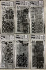 Lot Of 6 Tim Holtz Stampers Anonymous STAMPS/STENCIL Butterflies Flowers New Th1