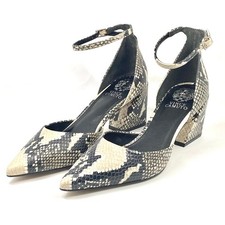 Vince Camuto Sorenn Snake Print Leather Pointed Toe Heel Pumps Women's Size 8.5