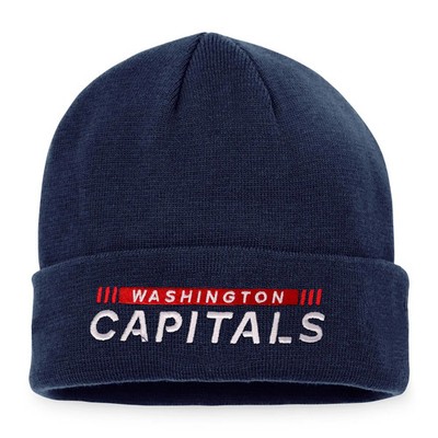 Washington Capitals NHL Fanatics Authentic Pro Game & Train Beanie Mütze Navy