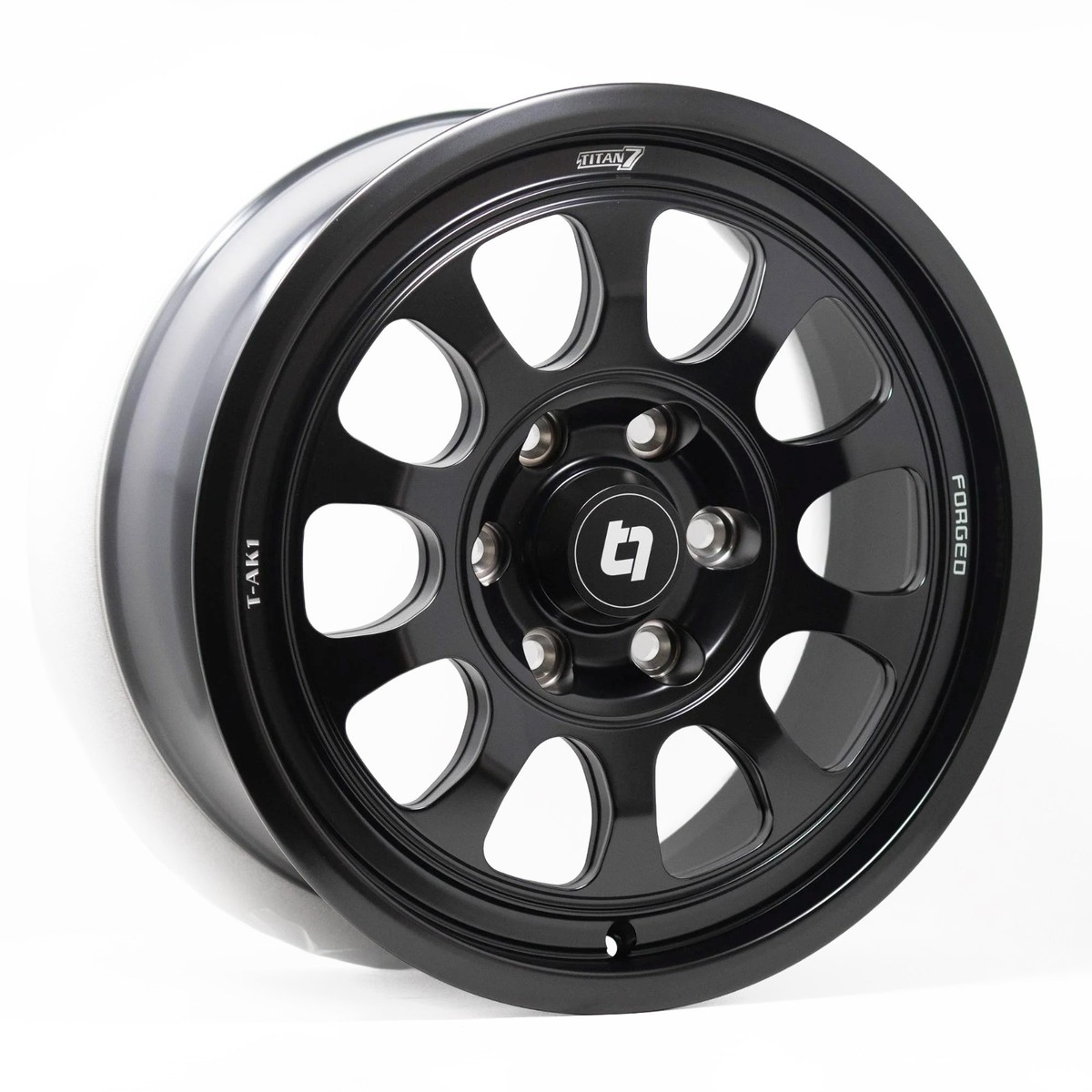 Titan 7 T-AK1 17x7.5 +42 6x130 Black Forged Wheel for Mercedes