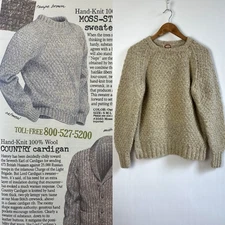 Holiday 1986 Banana Republic Mill Valley Travel & Safari Hand Knit Wool Sweater