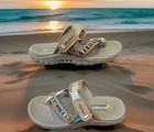 Skechers Sandal Womens Size 6 Natural Reggae Mad Swag Slip On Casual Comfort