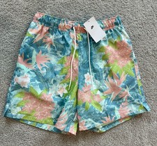 Nike Men s Medium Standard Fit Above Knee Length Swim Trunks. Floral. NWT