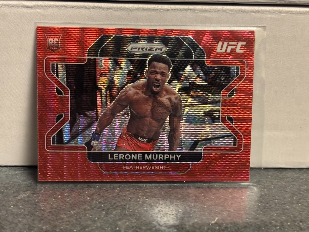 2022 Panini Prizm UFC Lerone Murphy #6 Ruby Wave Prizm Rookie (RC)