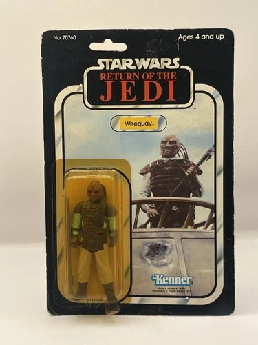 Weequay Complete MOC Vintage Kenner Star Wars ROTJ  077 Cardback 1983 + Case
