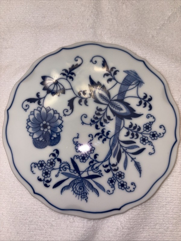 Blue Danube 5 3/4" Round Trivet Hot Plate Wall Art Blue Onion