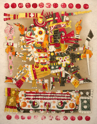 Mayan Aztec Art Print Ancient Gods Life And Death