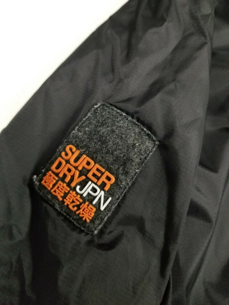 SuperDry Sport full-zip windbreaker hooded jacket women sz M The