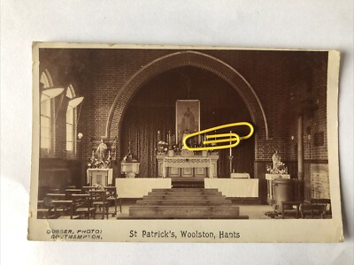 St Patrick s Woolston Hants Innenansicht RPPC 1906