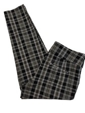 SOHO Apparel Ltd Gray  Black Plaid Pull On Pants Women  s Size M / Estimated