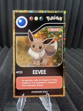 Eevee #133 - Gold Holo - Pokedex Black Kanto 2024 - Pokemon Card