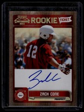 2011 Playoff Contenders Zach Cone Rookie Ticket Autographs
