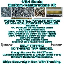 2-56 Screw Kit Self Tap FOR 1/64 Scale Customs Restorations Hot Wheel  Other
