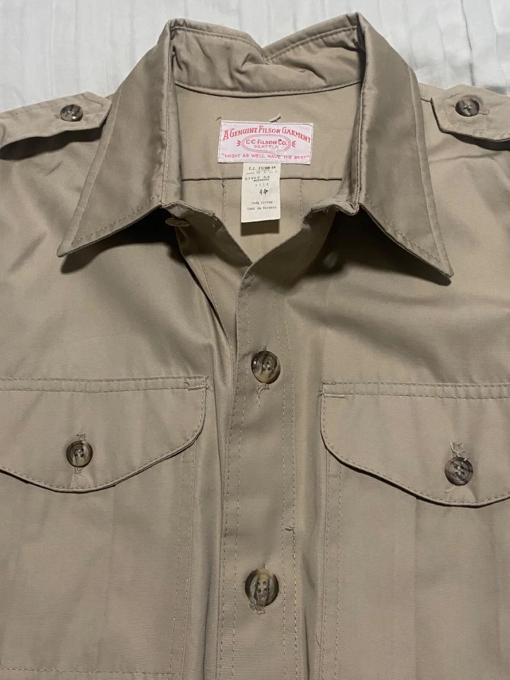 Chaqueta De Colección FILSON Clásica Safari Bush 53 Talla 44 Tostada CON CINTURÓN  Foto 2 de 4