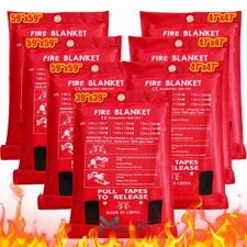 LARGE FIRE BLANKET Fiberglass Emergency Home Office Retardant Prepared 59''x59''