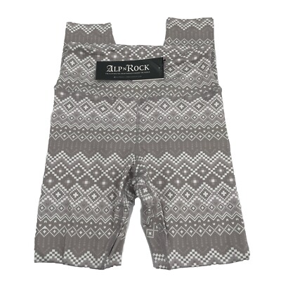 Alp N Rock Leggings Womens Small Gray White Nordic Print