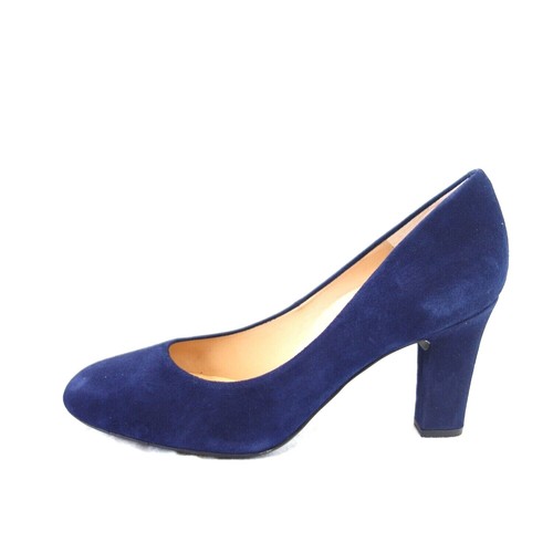 Unisa Comfortable Women's Shoes Pumps Dark Blue Suede Umis Wide Heel New |  eBay