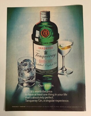 1977 Tanqueray Gin Print Ad Own A Bottle It s Worth The Price London England