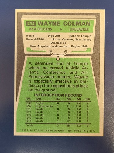 1975 Topps Football Cards Complete Your Set You Pick Choose Each #326 - 528 - Picture 237 of 277