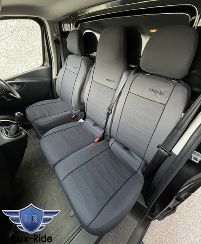 TAILORED SEAT COVERS For VAUXHALL VIVARO 2014 2015 2016 2017 2018 2019 FABRIC - Picture 7 of 7
