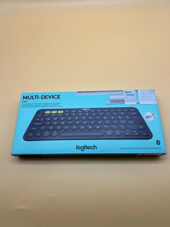 Logitech K380 (920-007566) Wireless Bluetooth Tastatur Grau QWERTZ DE NEU & OVP - Bild 2 von 4