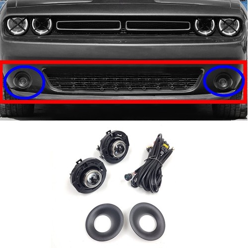 For 2015-2022 Dodge Challenger Halogen Fog Light Kit Switch Bezel Wires Assembly - Bild 2 von 12