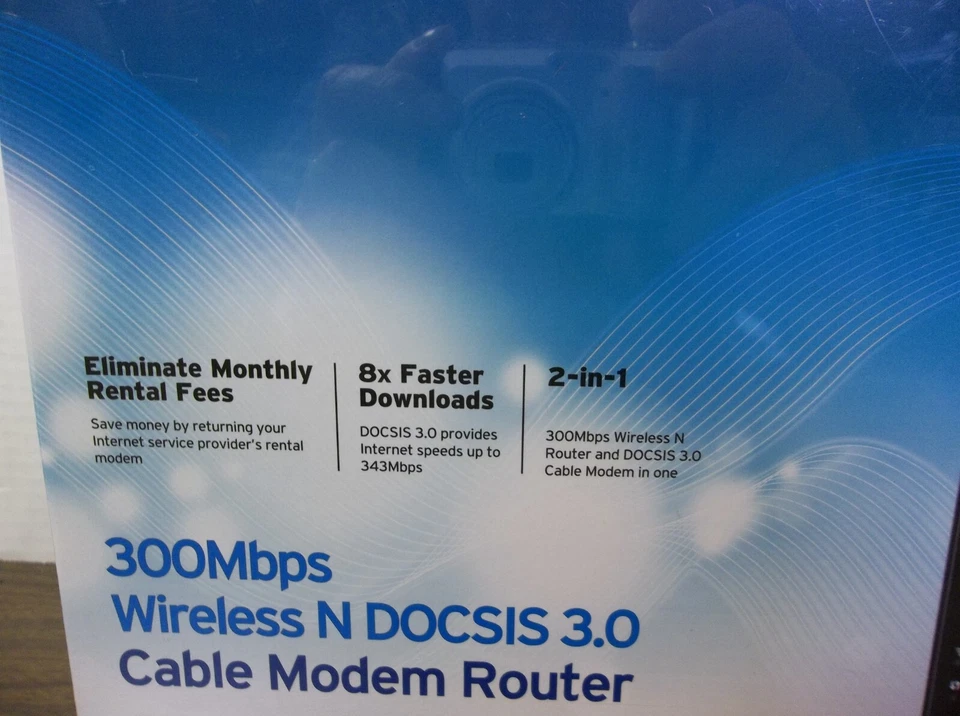 TP-Link TC-W7960 300Mbps Wireless N DOCSIS 3.0 Cable Modem Router NEW SEALED - Image 2 of 4