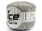 Silver Fettuccia Skinny Ribbon Yarn 82224 Ice Yarns 50grams, 114yds x 2mm width